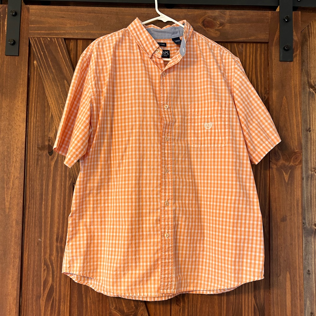 Chaps Orange Button Up